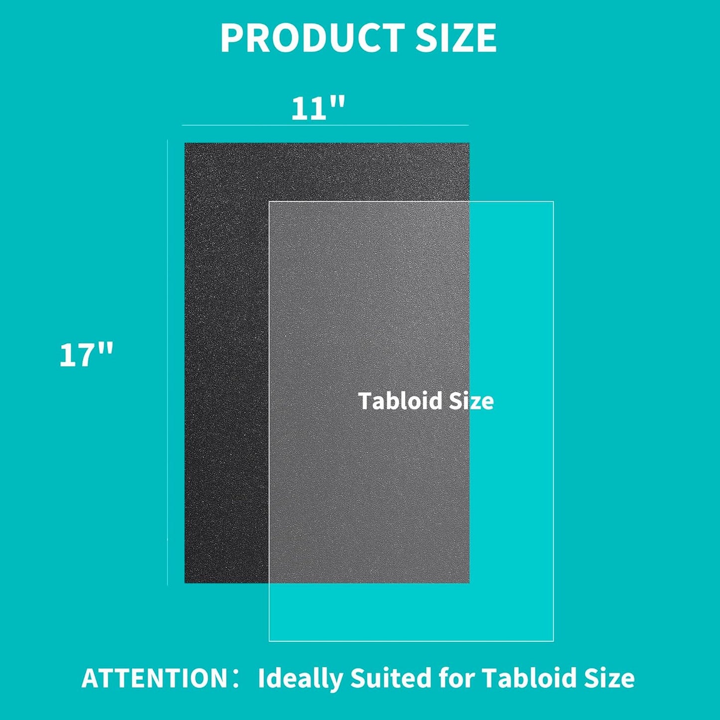 Binditek 100 Pack Binding Covers and Backs Set, 11 x 17 Inches, 50 Clear PVC (10Mil), 50 Sand-Textured Polycovers (16Mil), Tabloid Size