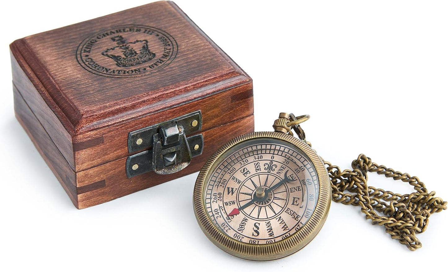 Handmade Antique Vintage Brass Compass | Exquisite Nautical Compass | Home Decor | Pocket Compass Gift for Every Occasion | Super7One
