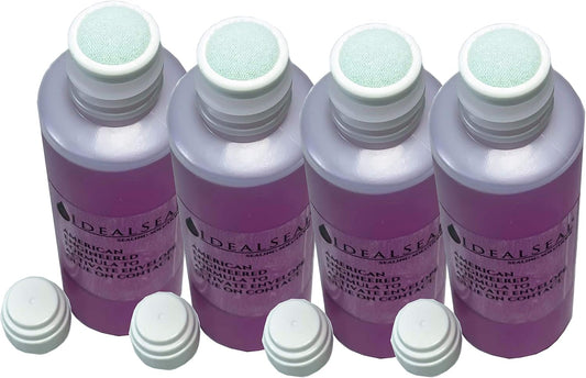 IDEALSEAL Envelope Moistener (120 ML) (3600 Envelpes) E-Z Seal Compatible 4 oz. Dabber Bottle of Sealing Solution PB Sealing Solution 601-7 Postage Stamp Envelope Seal (4 Bottles) (Purple)