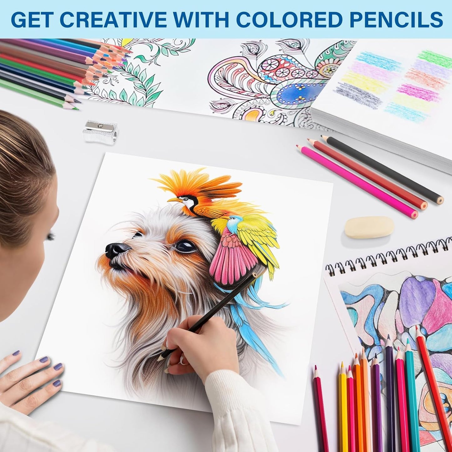 Jumlys 48 Pack Colored Pencils Set, Pre-sharpened Coloring Pencils for Kids Beginners, Colored Pencils for Adult Coloring Books, Ideal Art Supplies for Sketching, Coloring & Painting