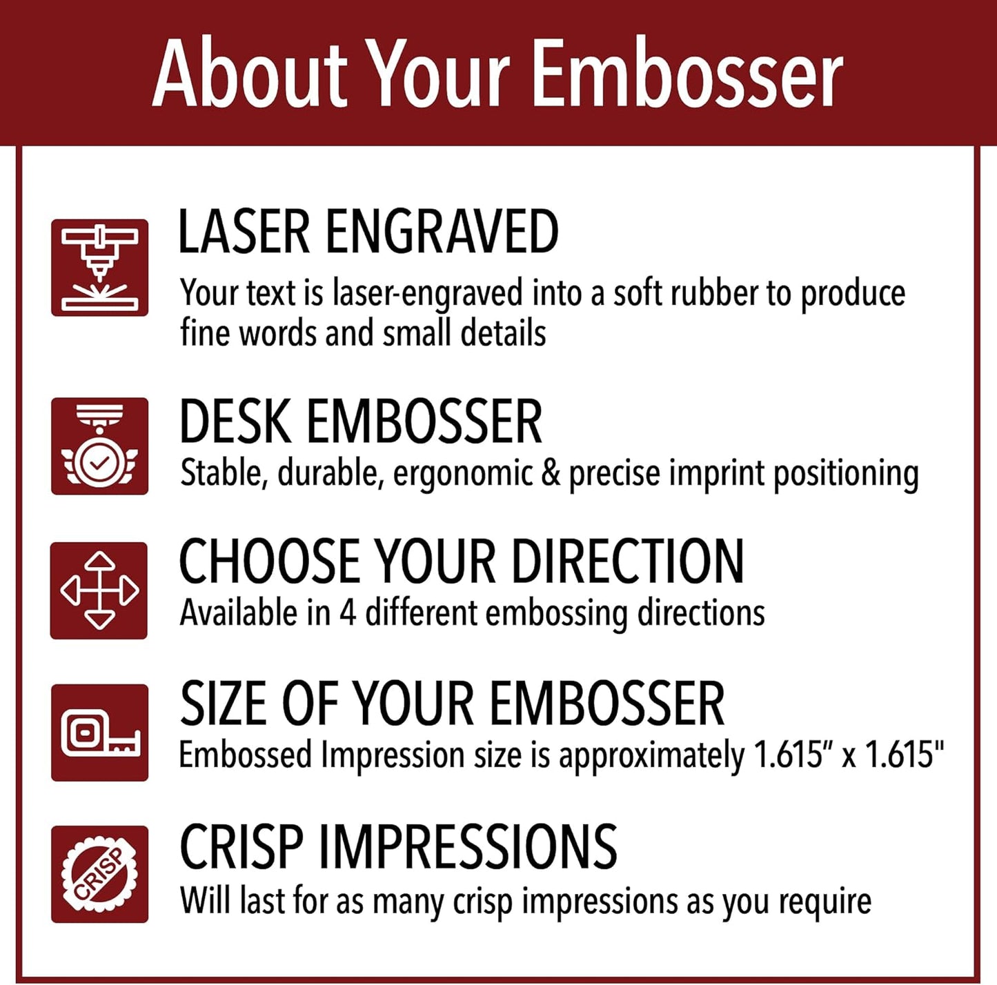 Arizona Round Notary Embosser | Official State Embosser | Official Seals | Meets State Specifications (Arizona, Round Embosser)