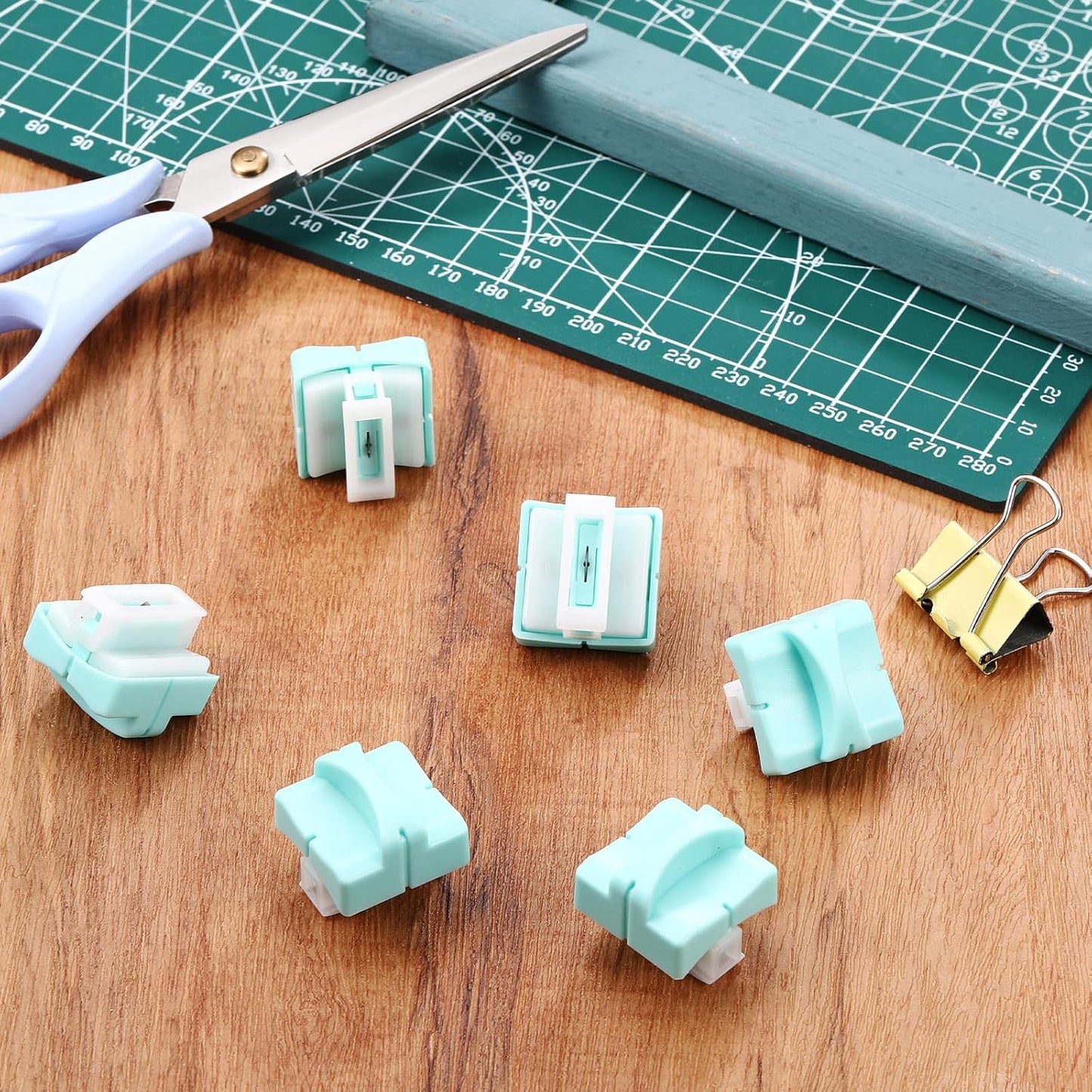 Honoson 6 Pieces Paper Cutter Replacement Blades Paper Trimmer Blades Refill Craft Cutting Replacement Blades for A4 Cutter(Green)