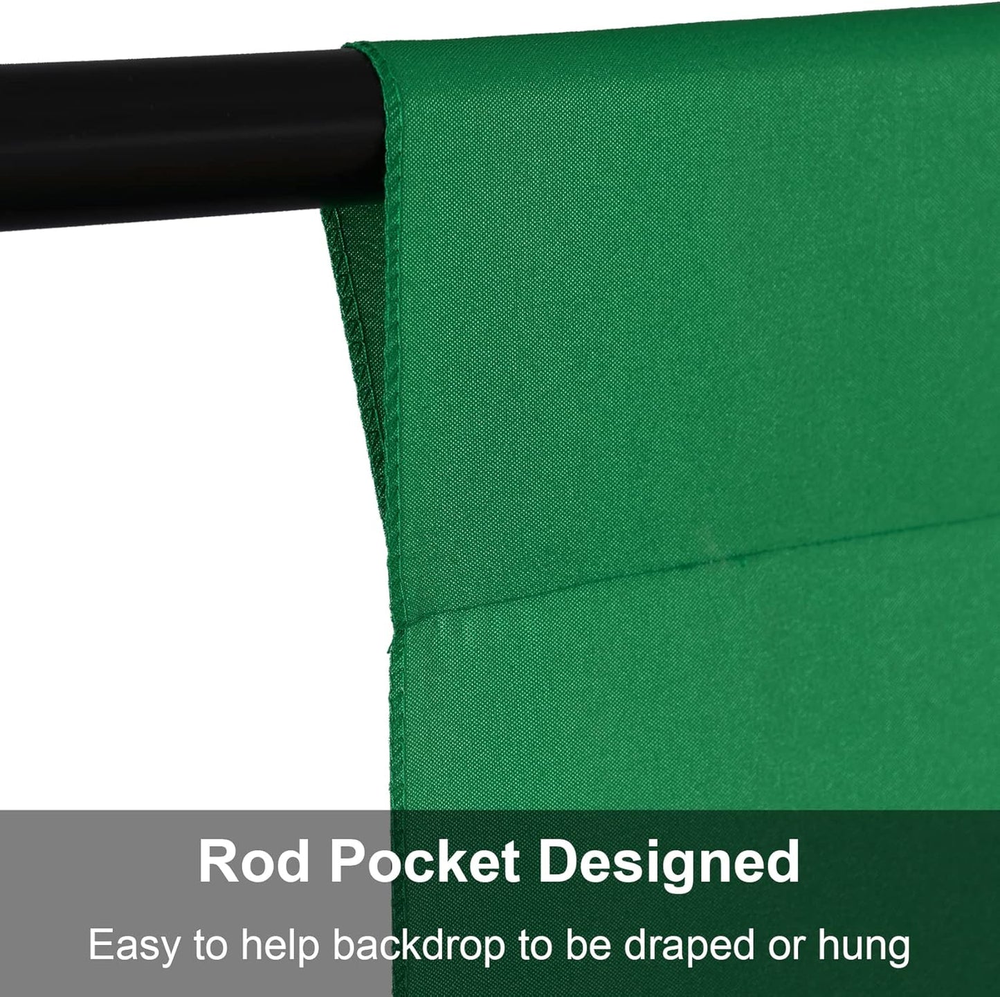 Joccun 7X10FT Green Backdrop Background for Photography,Polyester Backdrop Curtain Background Screen for Photography,Photoshoot,Video Recording,Studio(7X10ft,Green)