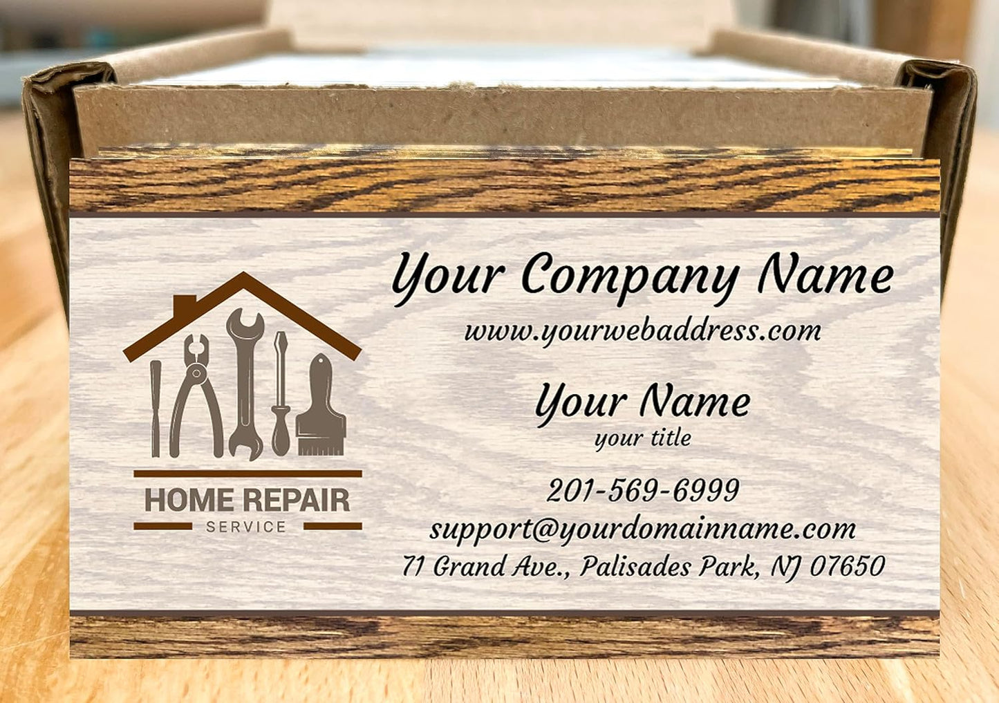 IMPACTONLINEPRINTING, Business Cards 100pcs - Thick Smooth16Pt Paper(350gsm), Handyman-1