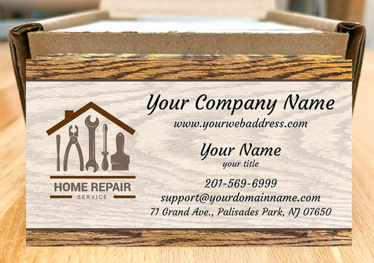 IMPACTONLINEPRINTING, Business Cards 100pcs - Thick Smooth16Pt Paper(350gsm), Handyman-1