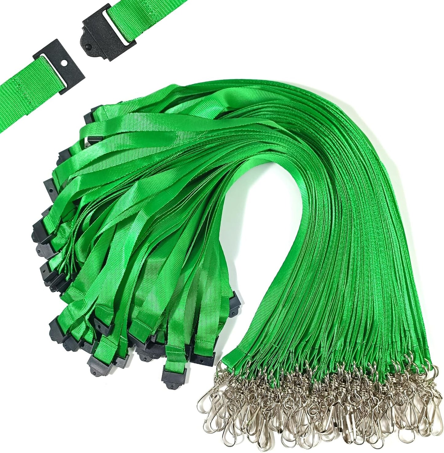 DE Breakaway Lanyards for Id Badges,Teacher Lanyard with with J-Hook Bulk Flat Lanyards for Name tag ID Badges Holder