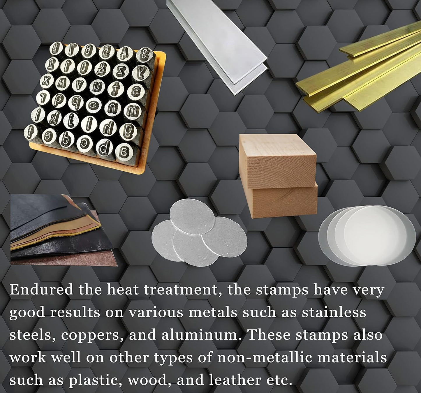 HimaPro Number and Letter Stamp Set 36 PCs Lowercase Industrial Grade Letters 'a'-'z', '&', '0'-'9' in a Plastic Box (3mm - 1/8 Inch)