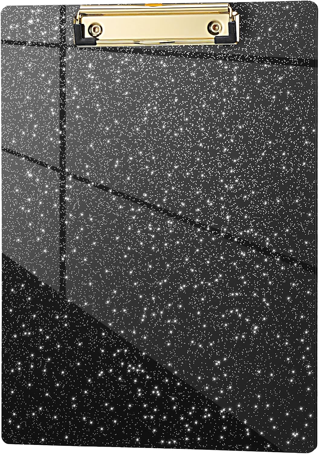 Hongri Plastic Acrylic Glitter Clipboard, 8.5x11" Stardard Letter A4 Size Clipboards for Classroom, Taecher, Women.Cute Confetti Clip Board, Office Supplies, School Supplies.