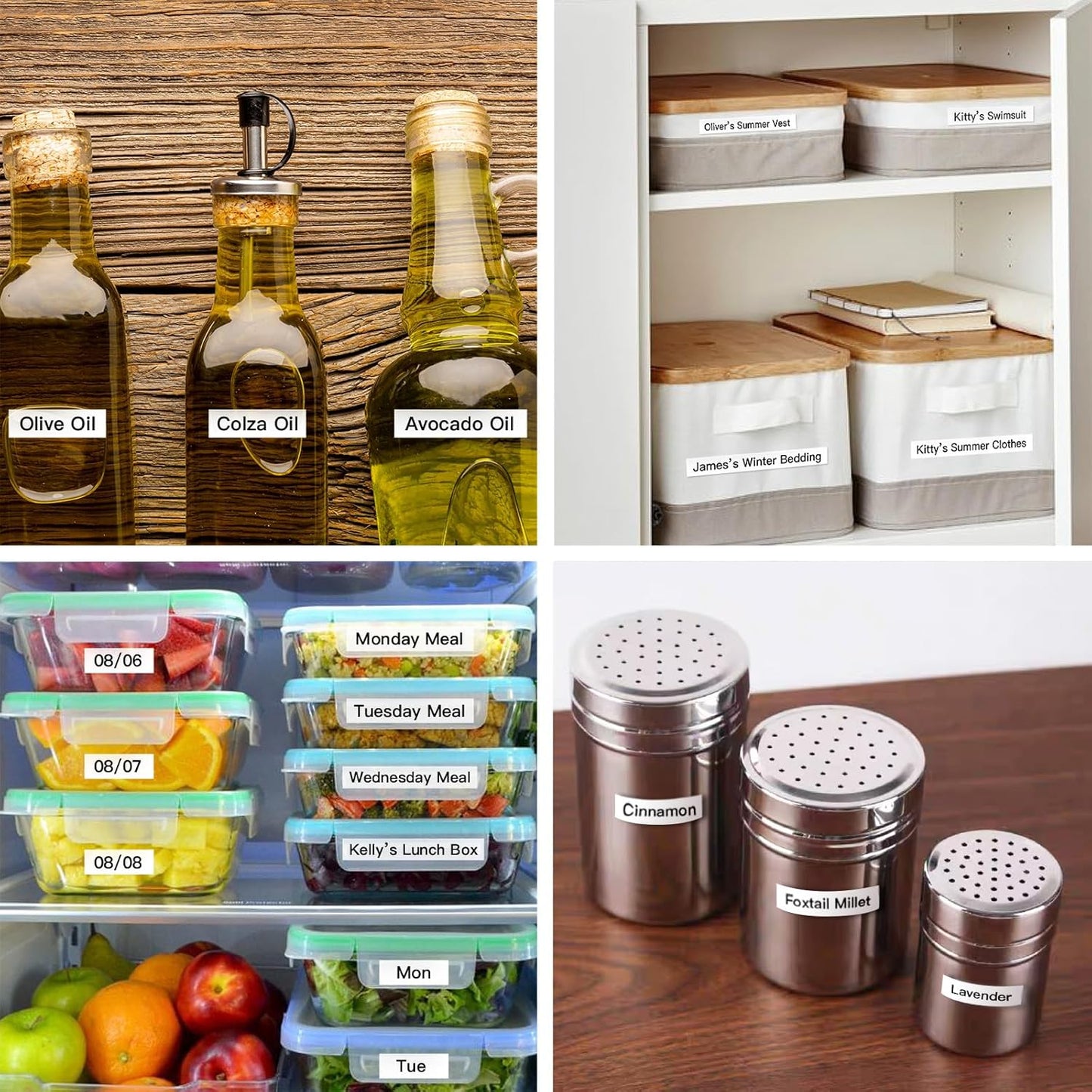 SUPVAN E10 Bluetooth Label Maker Machine with Tape, Continuous Waterproof Label, Versatile App with 35 Fonts and 1k+ Icons, Label Printer for Home, Kitchen, School, Office Organization, Green