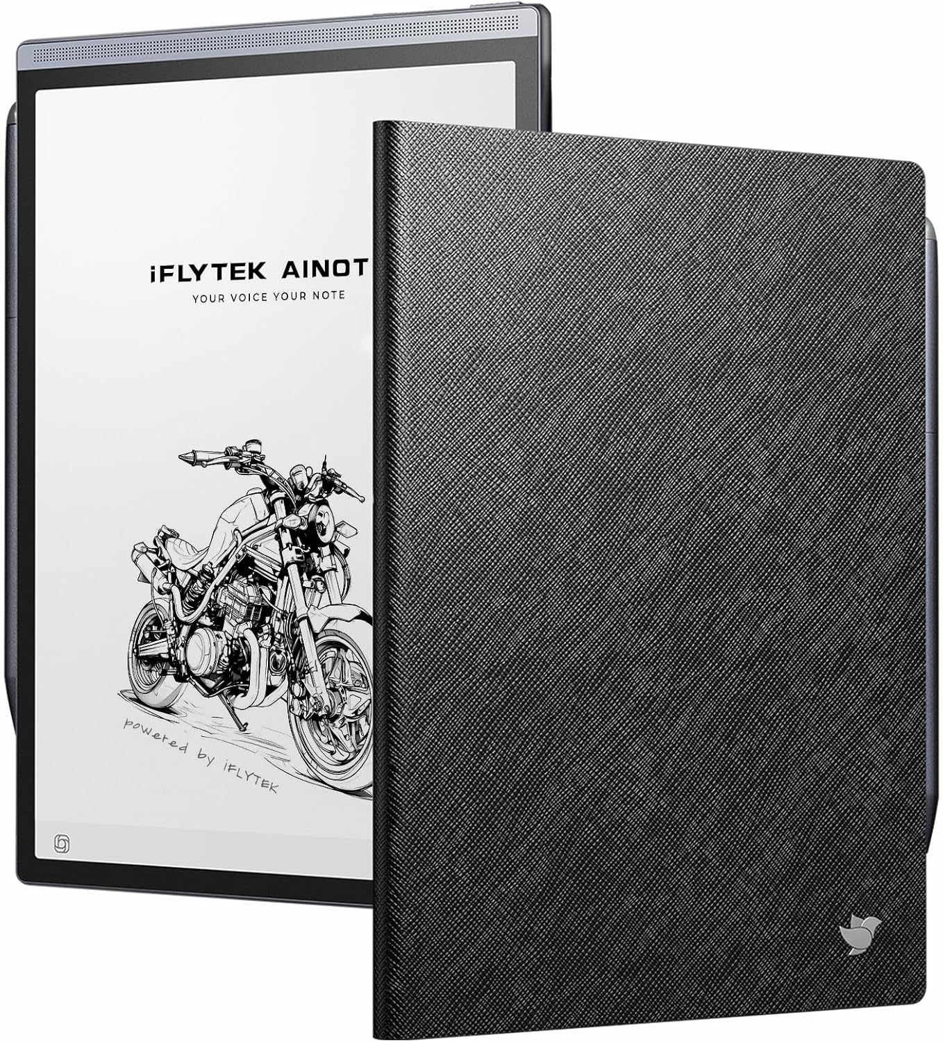 AINOTE Air 2 Bundle, 8.2" AI E Ink Tablet, Smart Paper Note-Taking Tablet with Stylus & Adjustable Light, ChatGPT-Powered Multi-Language Transcription, Meeting Minutes Schedule Management (Black Case)