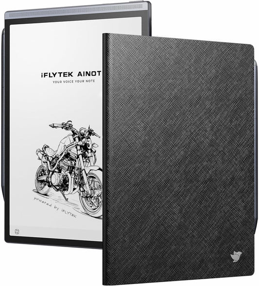 AINOTE Air 2 Bundle, 8.2" AI E Ink Tablet, Smart Paper Note-Taking Tablet with Stylus & Adjustable Light, ChatGPT-Powered Multi-Language Transcription, Meeting Minutes Schedule Management (Black Case)