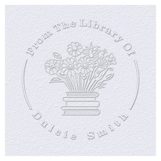 Book Embosser Custom Embosser Stamp with Your Name or Design Personalized Library Embosser Stamp Customized Books Business Cards Paper Documents Notebooks etc. (15)