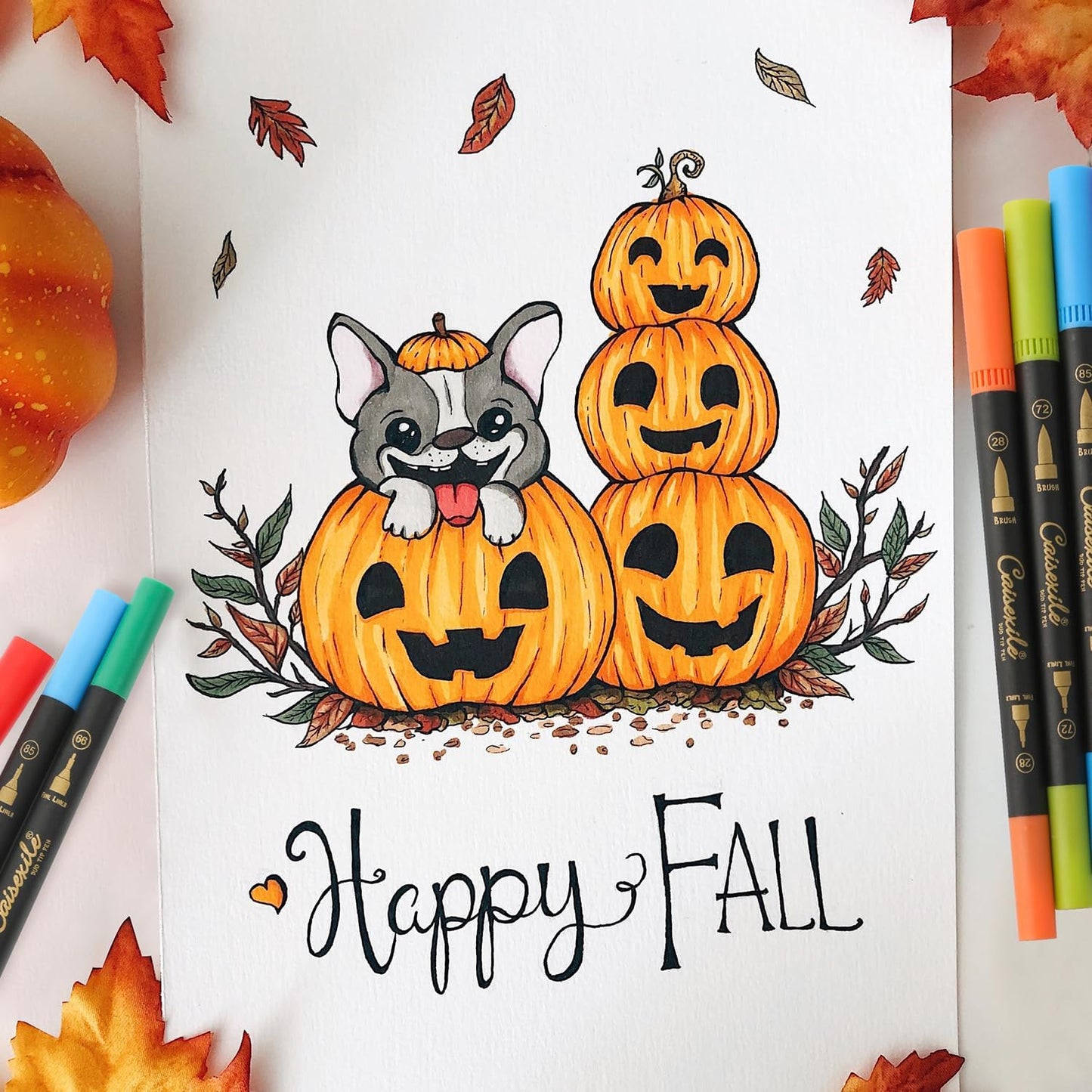 48 Color Duo Tip Pens Art Markers Set,96 Nibs Fine and Brush Tip for Adult Coloring Book Journaling Note Taking Lettering Calligraphy Drawing Pens Supplies