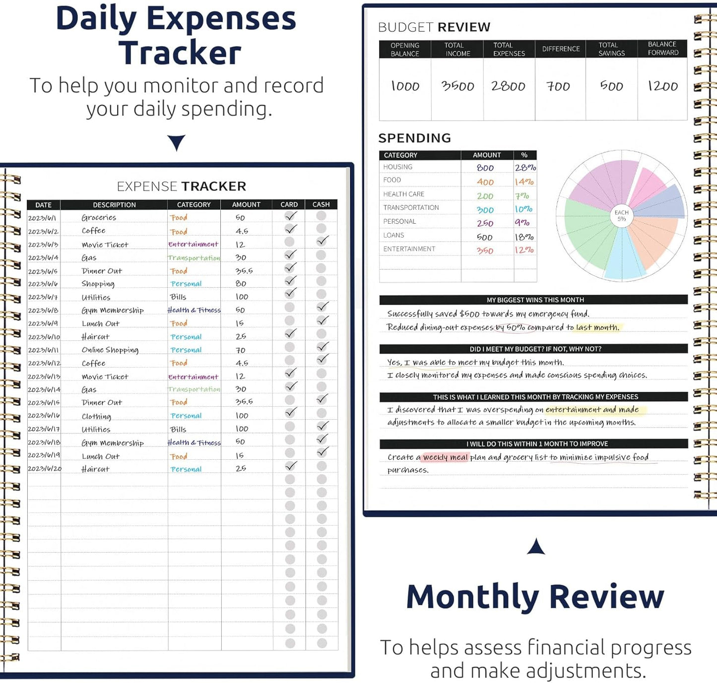 Aesthetic Budget Planner - Monthly Finance Planner with Expense Tracker Notebook, Undated Bill Organizer to Manage Your Finances, Account Book with Colorful Pattern-Starlit Peaks