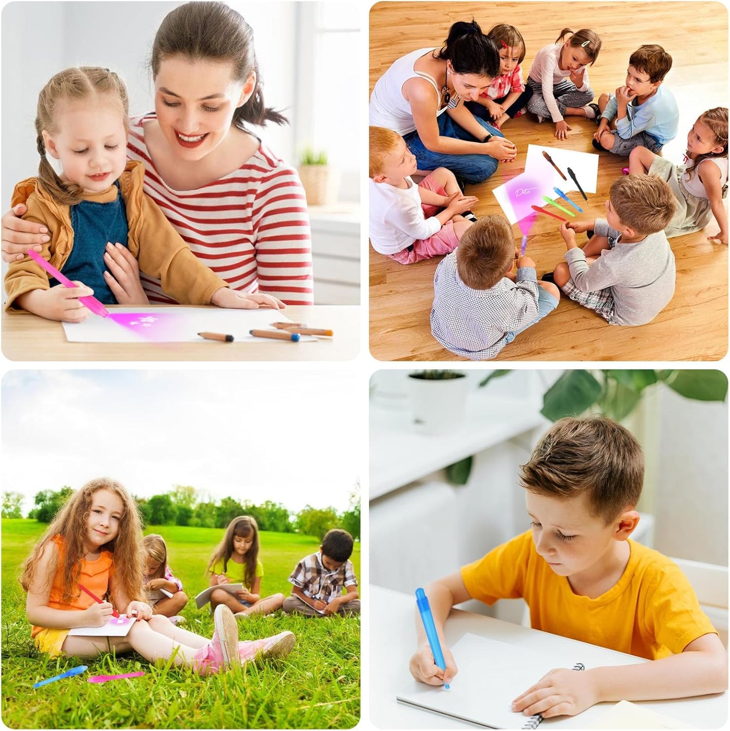 8PCS/36PCS Spy Pens Invisible Ink Pen with UV Light Magic Marker for Secret Message,Party Favors for 3+ Years Old Boys Girls,Birthday Christmas Halloween Party Goodies Gift Toy
