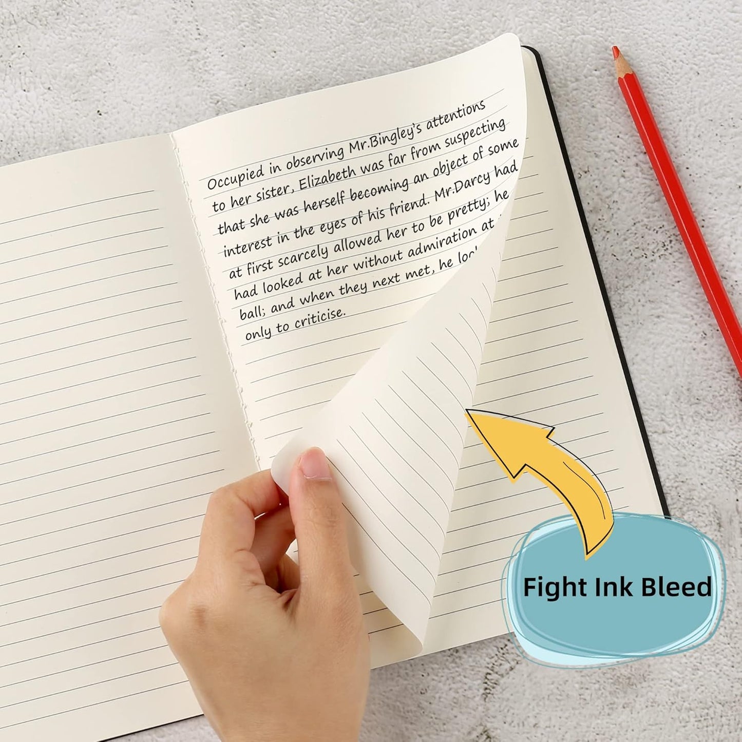 24 Pack College Ruled Notebook & Journal Bulk, Black Cover, Line Thick Paper, A5 Size, 5.5x8.3 inch, 60 Pages, Small Subject Note Pad Planner Set for Women Men Kids Traveler Student Office