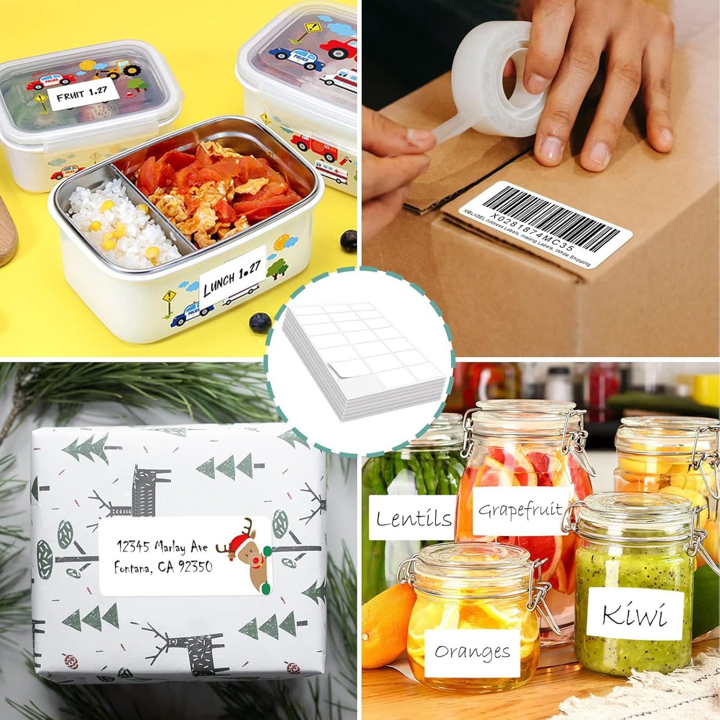 2" x 4" Mailing Labels,3000 Sheets Shipping Labels Printable White Sticker Labels for Laser/Inkjet Printer,Permanent Adhesive Address Labels,10 Labels per Sheet