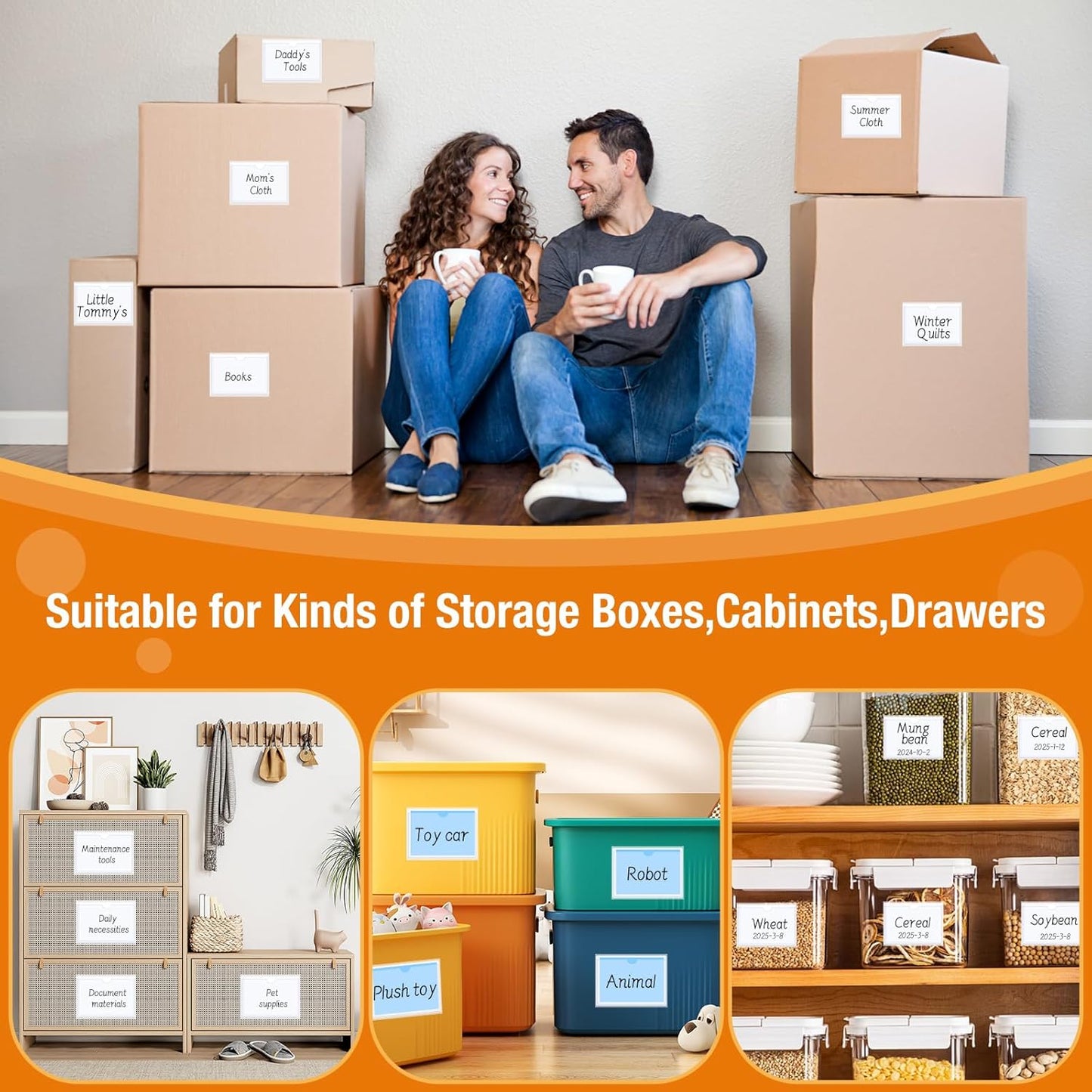 40 PCS Index Card Pockets, Self Adhesive Card Pockets 3"X5" with Top Open, Clear Label Pockets for Storage Bins, Plastic Labels Holders for Organizing, Loading, Drawer,Library Card, Totes (3"X5")