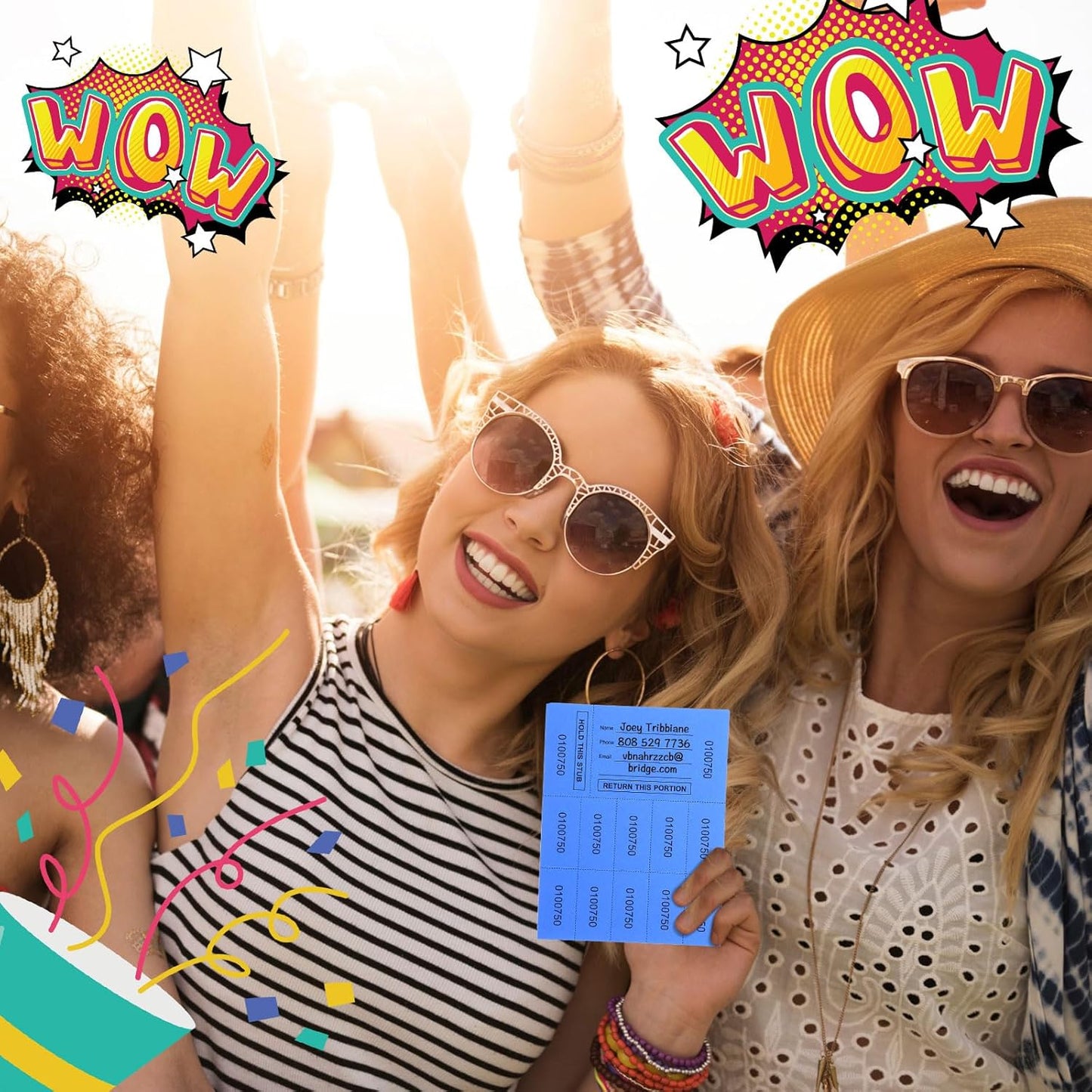 Kosiz 1000 Sheet 10 Bid Raffle Tickets Chinese Auction Tickets Sheets Auction Fundraiser Ticket Numbered with Name and Phone Number Per Sheet Raffle Tags for Silent Auction(Light Color)