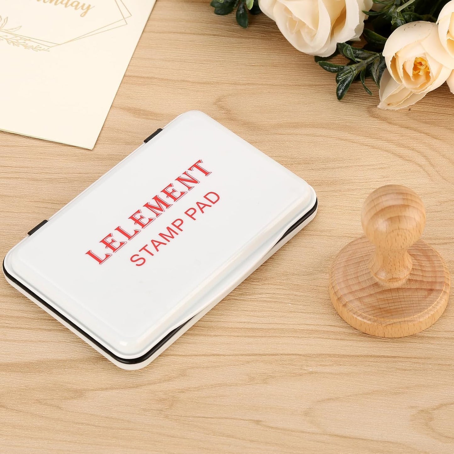 Ink Pads for Stamps | Black Ink Stamp Pad | Rubber Stamps Ink Pad - Premium Quality Felt Pad for Stamps | Stamp Pads | Medium Size