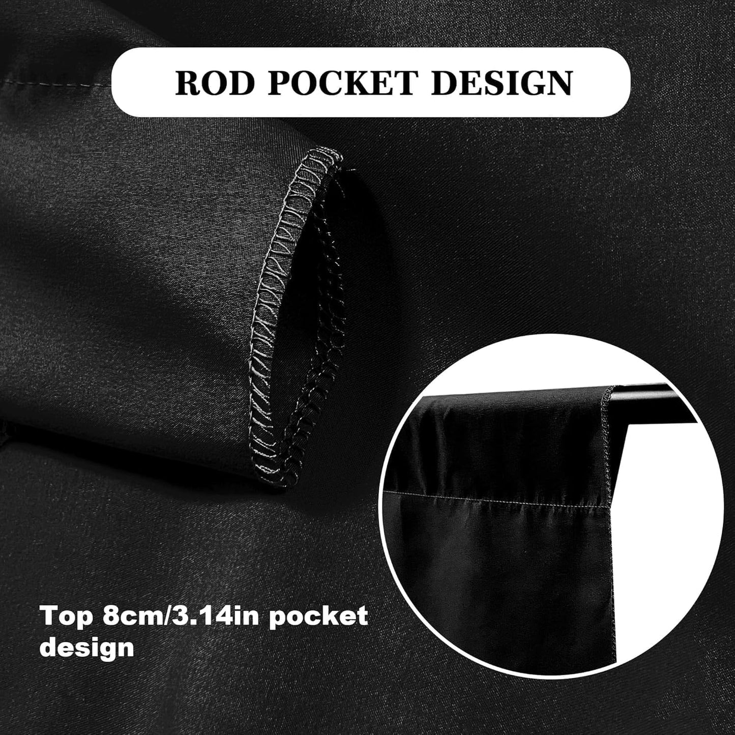 Black Backdrop 8x12ft – Professional Photography Backdrop for Photoshoots, Studio & Portraits, Wrinkle-Free, Opaque, Machine Washable Polyester, Non-Fading, Reusable for Photo Background