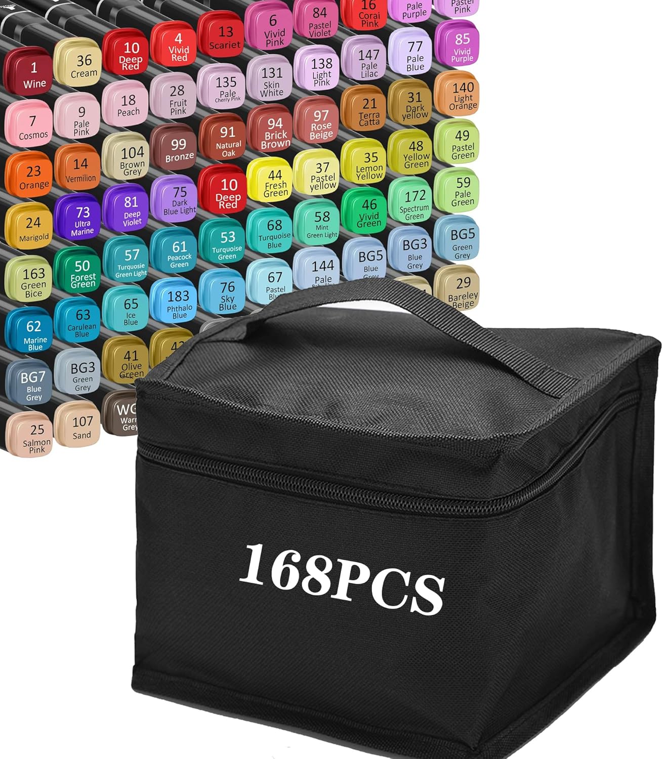 Alcohol Markers Set,168P Alcohol Markers Brush Dual Tip Sketch Gift for Painting, Art Supply Permanent Coloring stuff