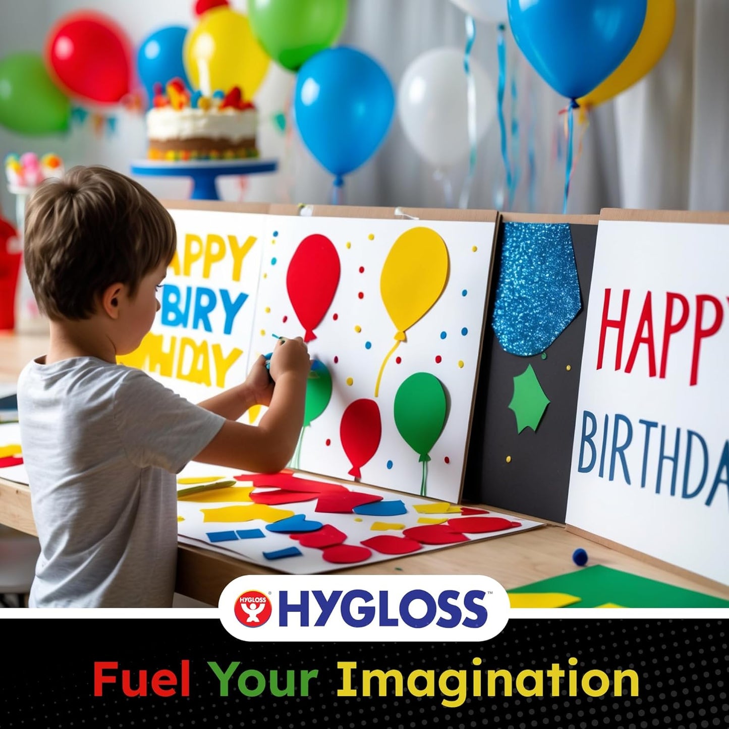 Hygloss Large Colored Poster Board 22x28 - 25 Assorted Standard Color Poster Boards Bulk Pack - Red, Yellow, Green, Blue, Black - 10 Pt. Thickness Poster Board Paper - Posterboard Multipack 22" x 28"