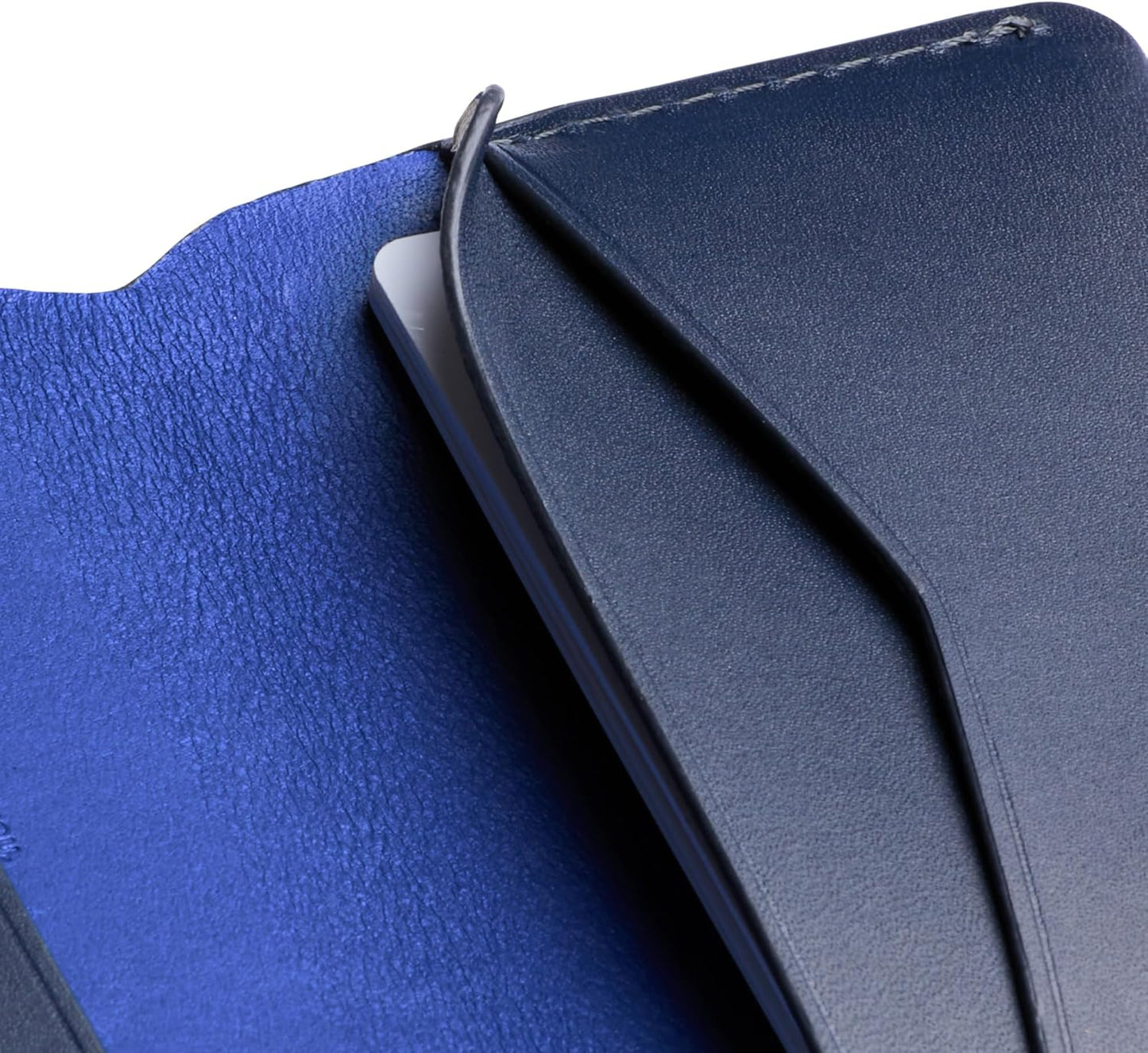 Bellroy Under Cover (slimline leather card wallet/holder with card storage, quick access slot, plus space for folded bills) - Navy