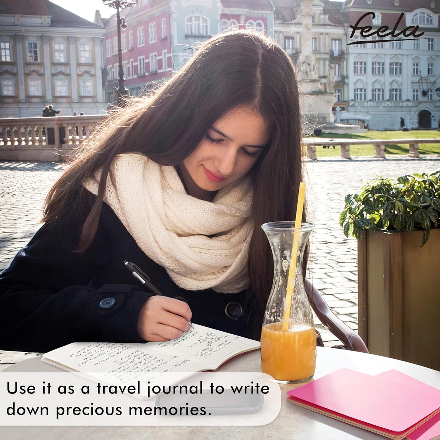 8 Pack Soft Cover Journal Bulk, Feela Notebooks College Ruled for Work, Lined Travel Journal for Women Men, Note Taking Notebook School Supplies Business Writing, 8.2” x 5.5”, A5, Berry