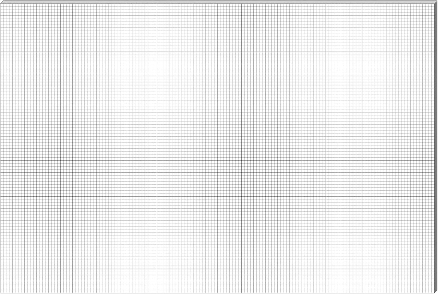 25 Sheet Graph Paper Pad 24" x 36" Large Graph 1" and 1/4" Ruled Grid Paper for Engineer Architect Designer Mathematician Draftsmen Sketch House Commercial Building Plan Drafting(White)