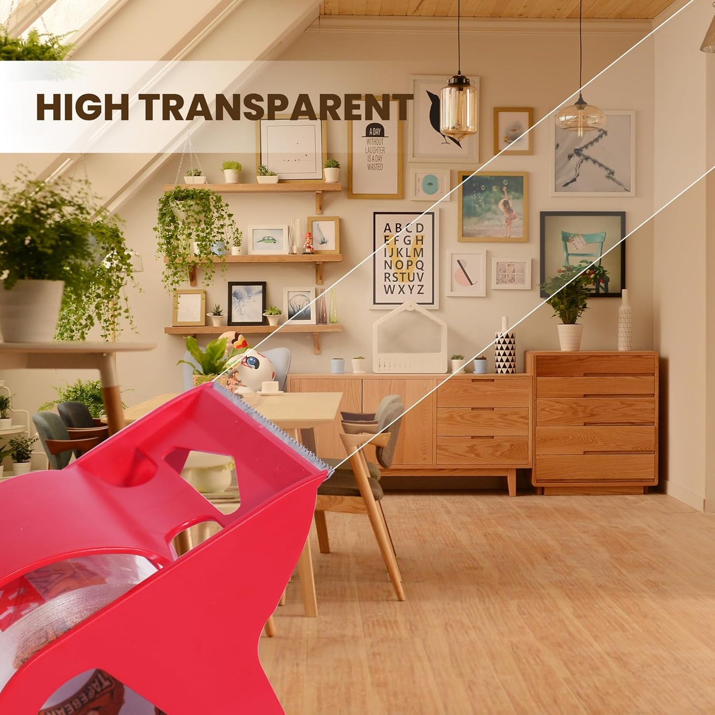 1.5" Core Packing Tape Refills No Noise 2.6mil Thick, 1.88" x 22yd Super Clear Packaging Tape for Book Binding, Carton Sealing, Moving, Shipping, 6Rolls