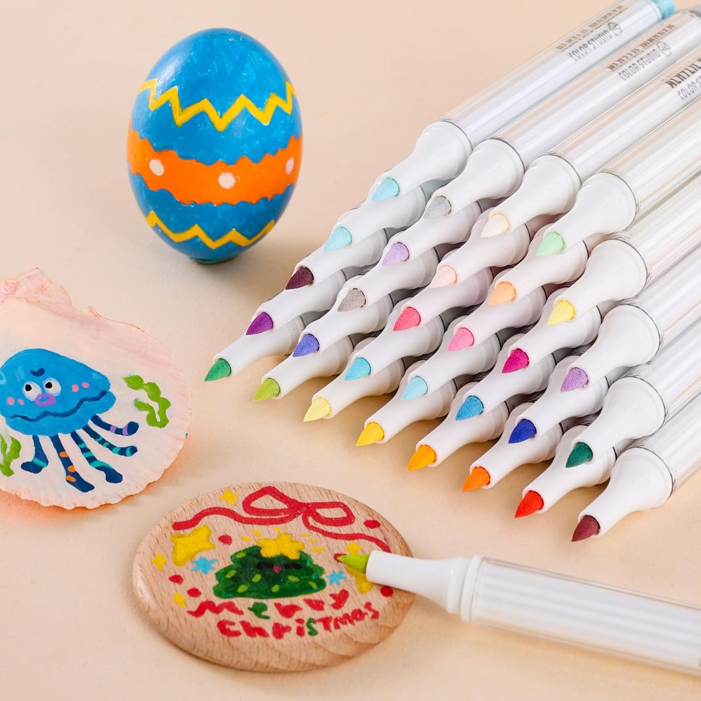 126 Color Acrylic Paint Pens, Soft Brush Tip Acrylic Paint Markers, Permanent Markers for Canvas, Rock Painting, Wood, Stone, Glass, Ceramic, Fabric Painting, DIY Crafts