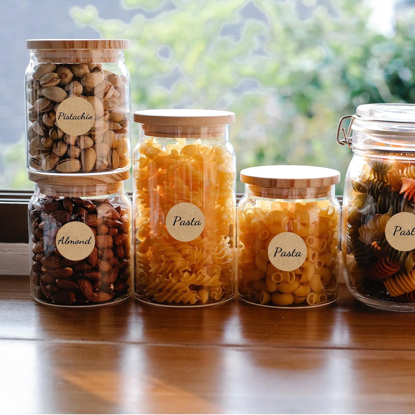 1 Inch Round Color Coding Labels, Brown Garage Sale Price Stickers, Permanent Adhesive Dots with Perforation Line- Kraft/ 1000Pcs