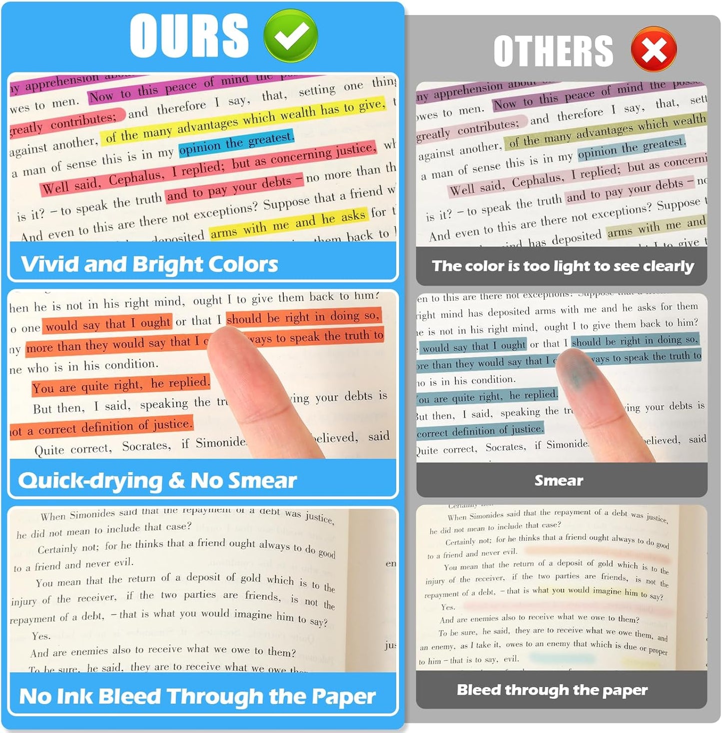 Highlighters Bulk, Chisel Tip Dry-Quickly Highlighter Markers, 60 Count-6 Assorted Colors Highlighters Bulk Pack for Adult Kids, Teachers Supplies for School, Classroom Must Have(Multicolour, 60)