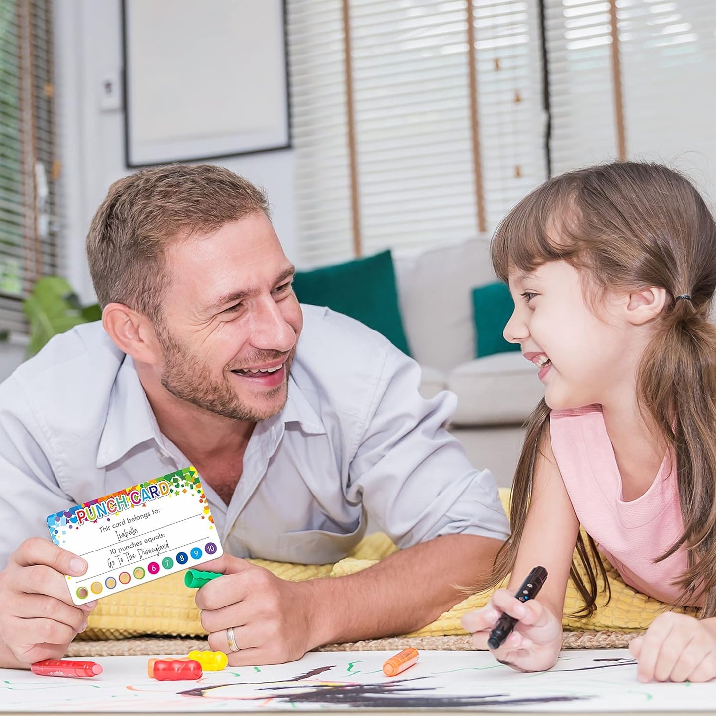 102 PCS Punch Cards, Incentive Reward Card Student Awards Loyalty Cards for Business, Classroom, Kids Behavior, Students, Teachers, 3.5” x 2”, 2 Styles