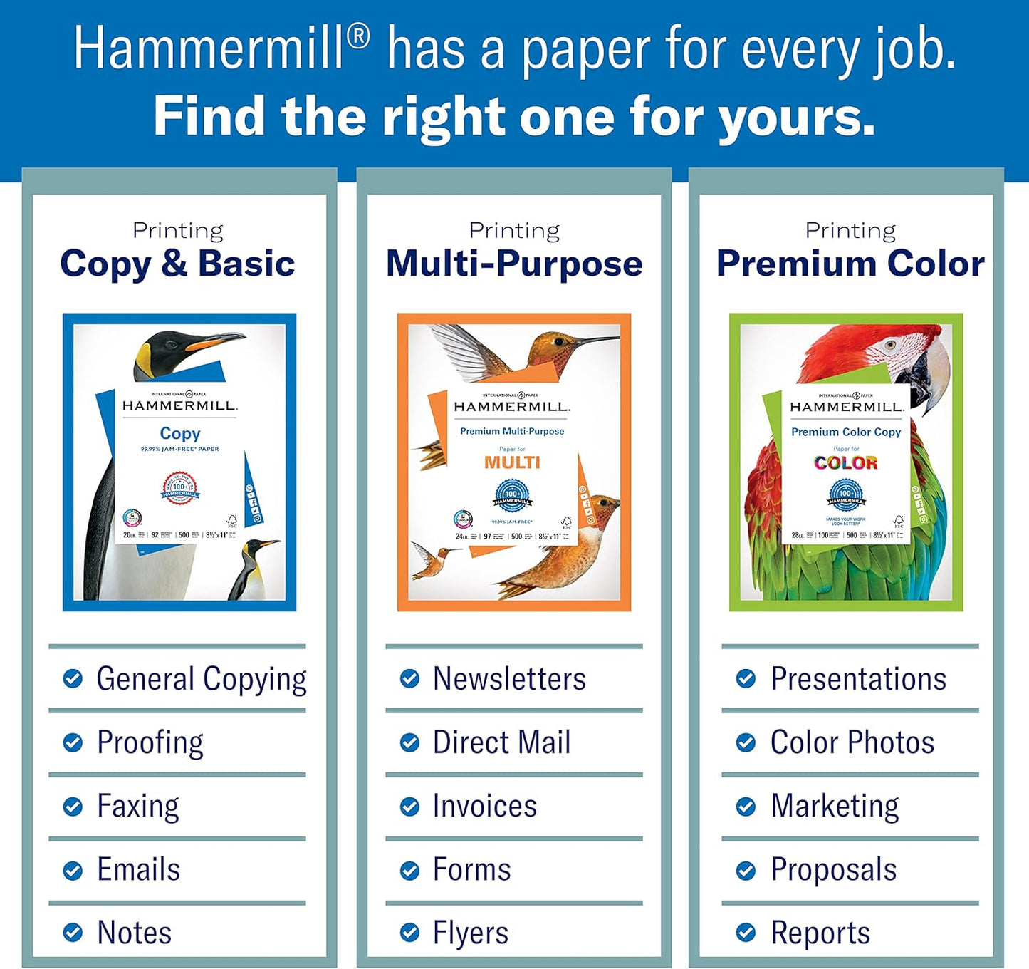 Hammermill Glossy Paper, Laser Gloss Copy Paper, 8.5 x 11 - 8 Pack (2,400 Sheets) - 94 Bright, Made in the USA Glossy Printer Paper, 163110C