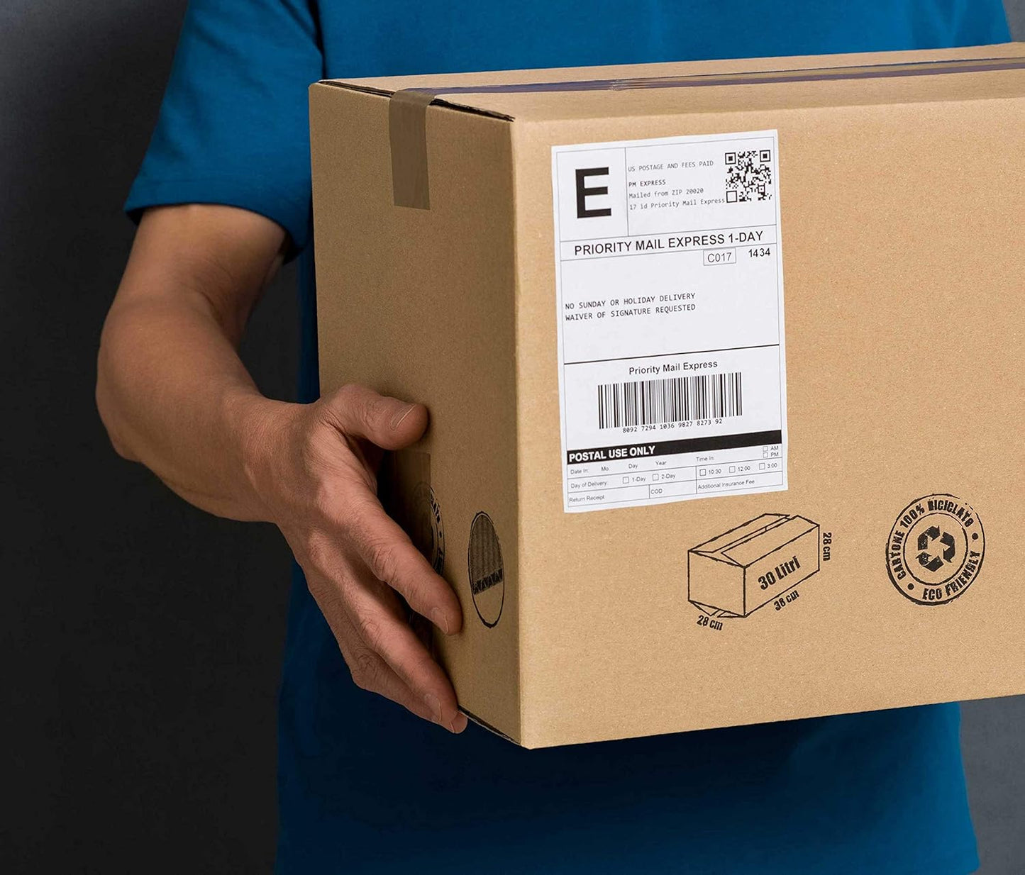 8.5" x 5.5" Half Sheet Self Adhesive Shipping Labels for Laser or Inkjet Printer (200 Labels)