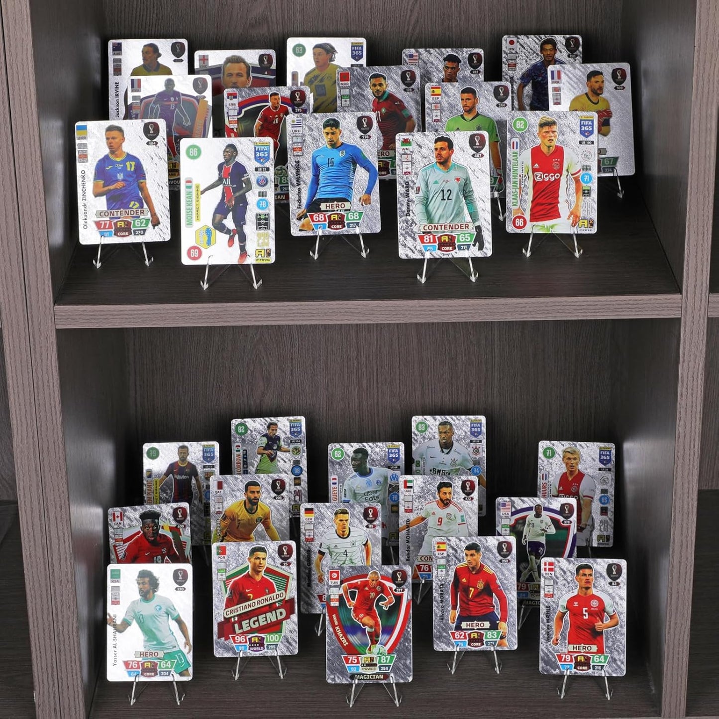 30 Pack Arcylic Card Display Stands, Mini Clear Easel Stand Holder for Sports Graded Challenge Coin Trading Baseball Psa Football Card