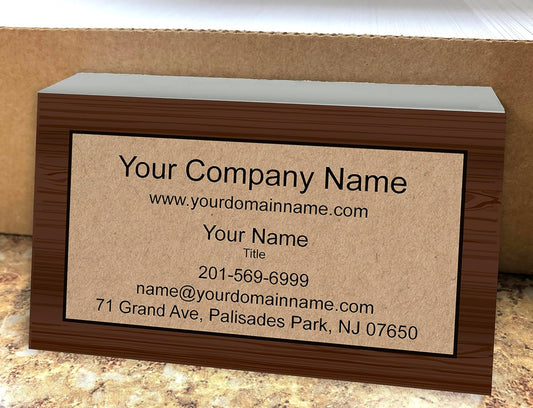 IMPACTONLINEPRINTING, Business Cards 100pcs - Thick Smooth16Pt Paper(350gsm), woodframe