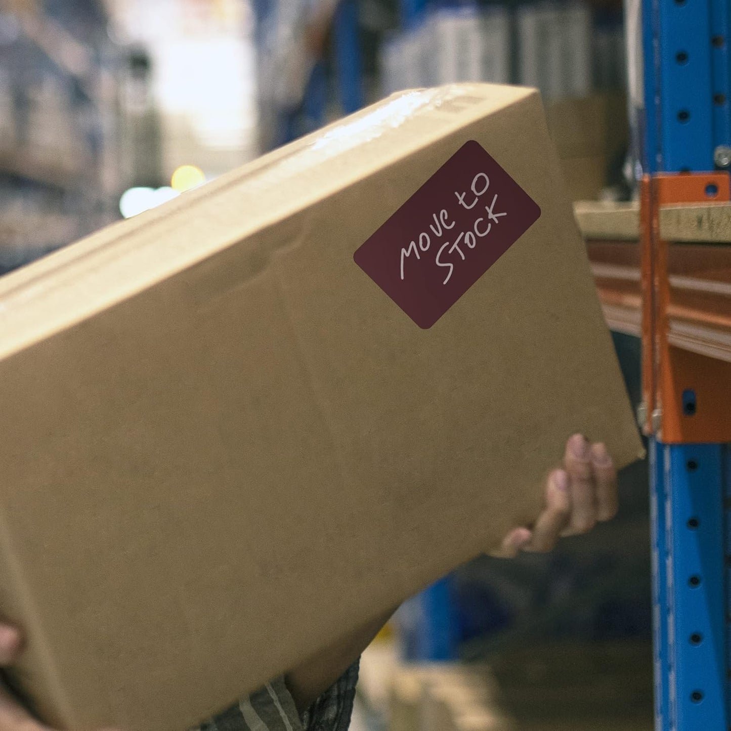 Kenco Color Coding 3 X 5 Rectangle Labels, Inventory Control Stickers 500 Labels Per Roll, Made in The USA (Burgundy)