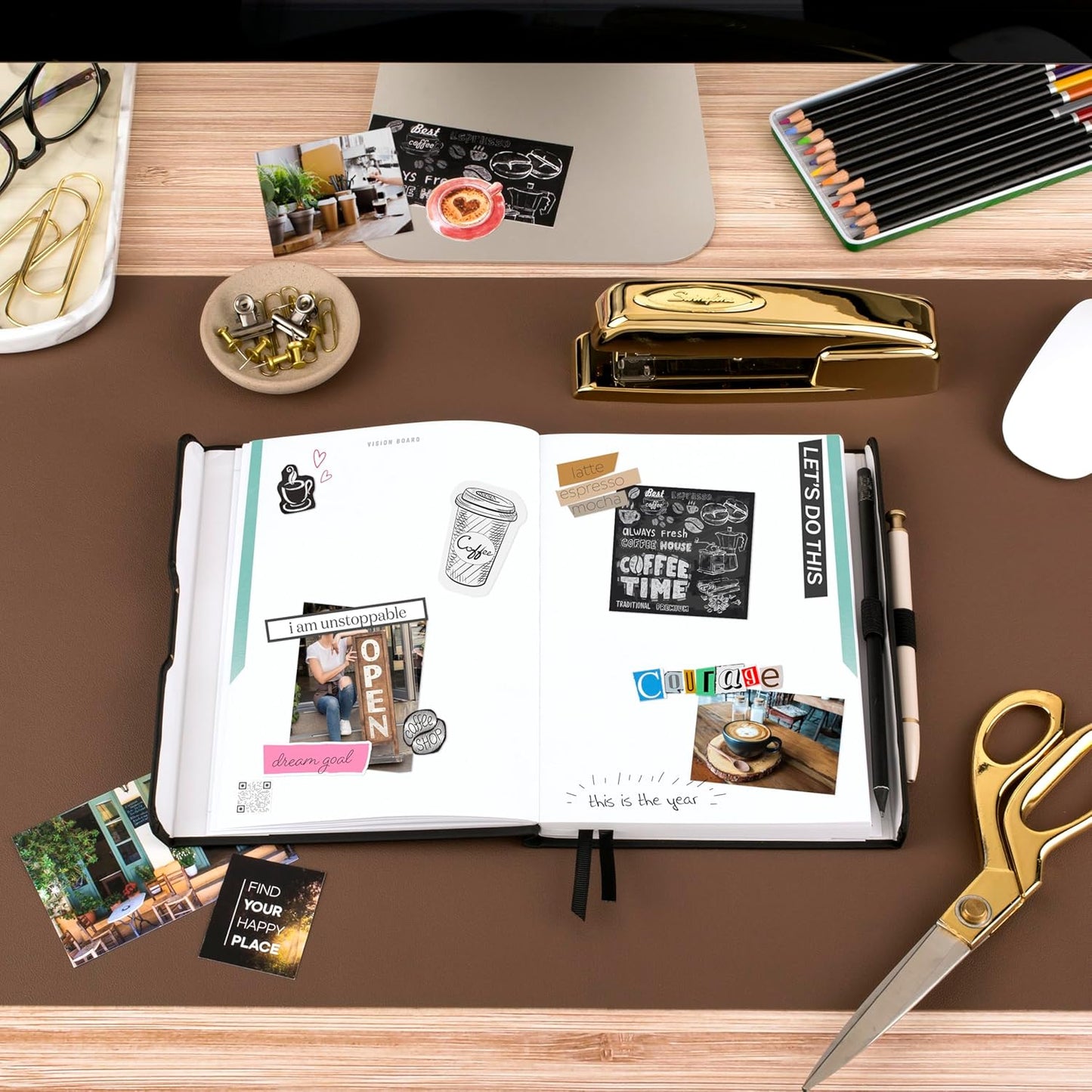 AT-A-GLANCE Foundation Goal Setting Planner, Undated Weekly & Monthly Journal, Track Progress, Create Habits, 5-3/4" x 8-1/4", Black (FD2-200-05)