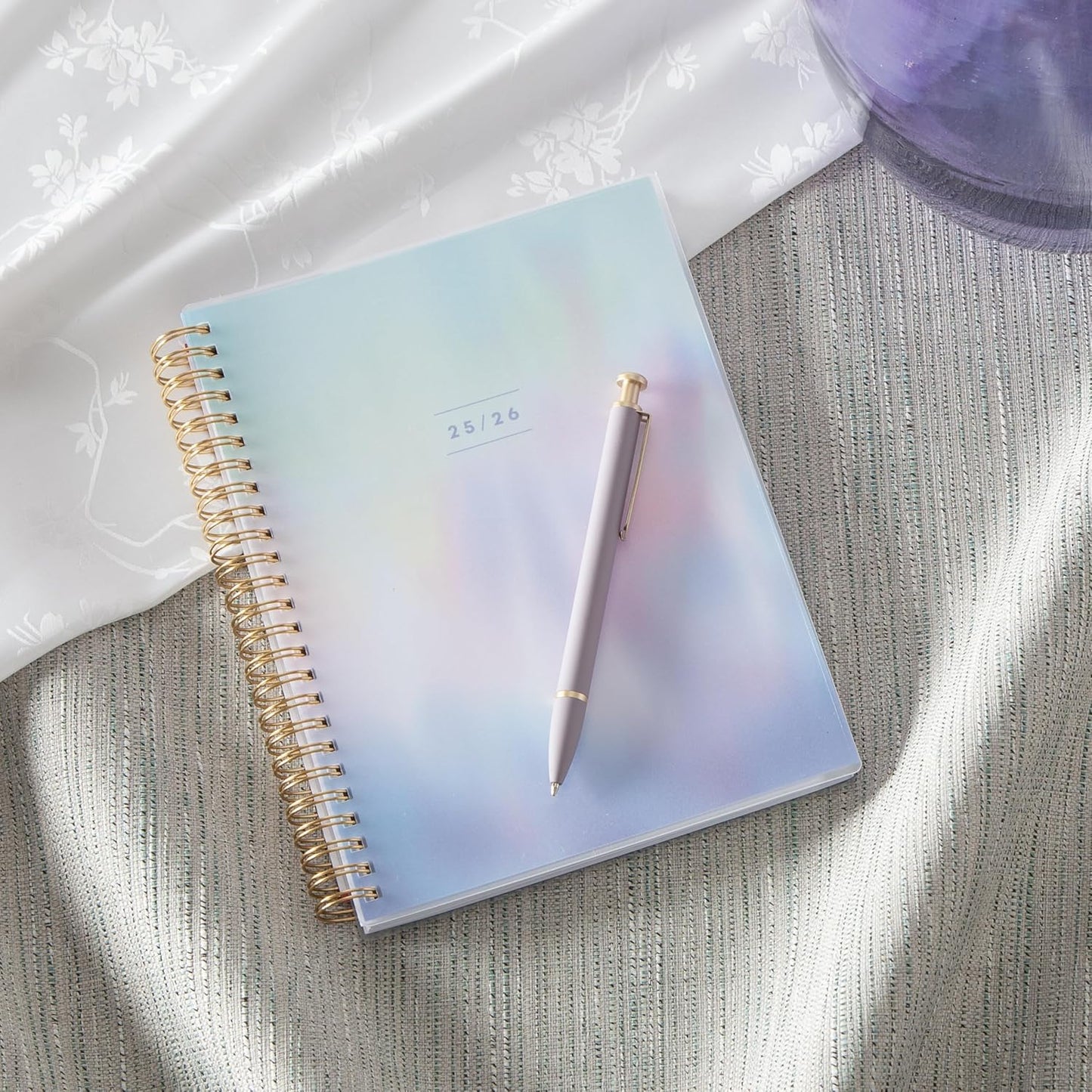 Blue Sky 2025-2026 Academic Year Weekly and Monthly Planner Calendar, July 2025 - June 2026, 12-Month, 5.8" x 8.6", Flexible Cover, Wirebound, Laminated Tabs, Storage Pocket, Borealis