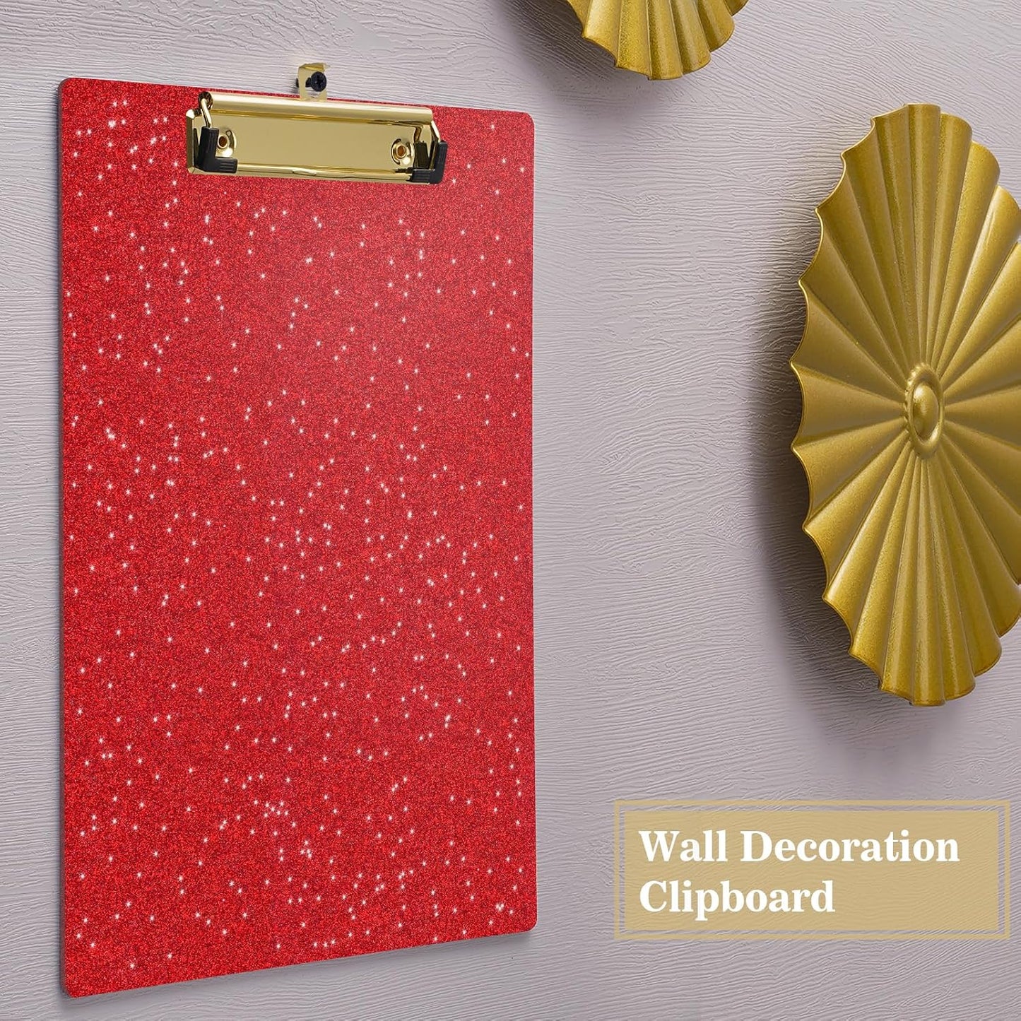 Hongri Plastic Acrylic Glitter Clipboard, 8.5x11" Stardard Letter A4 Size Clipboards for Classroom, Taecher, Women.Cute Confetti Clip Board, Office Supplies, School Supplies.