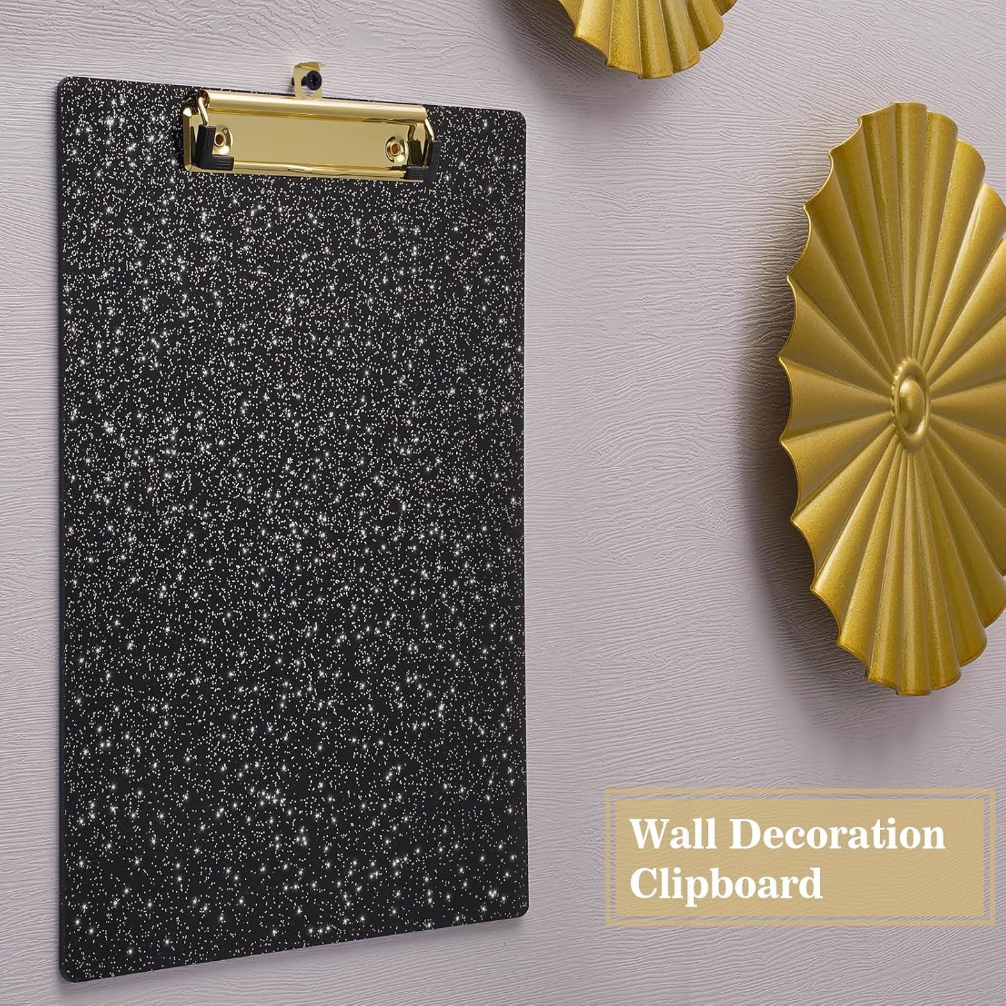 Hongri Plastic Acrylic Glitter Clipboard, 8.5x11" Stardard Letter A4 Size Clipboards for Classroom, Taecher, Women.Cute Confetti Clip Board, Office Supplies, School Supplies.