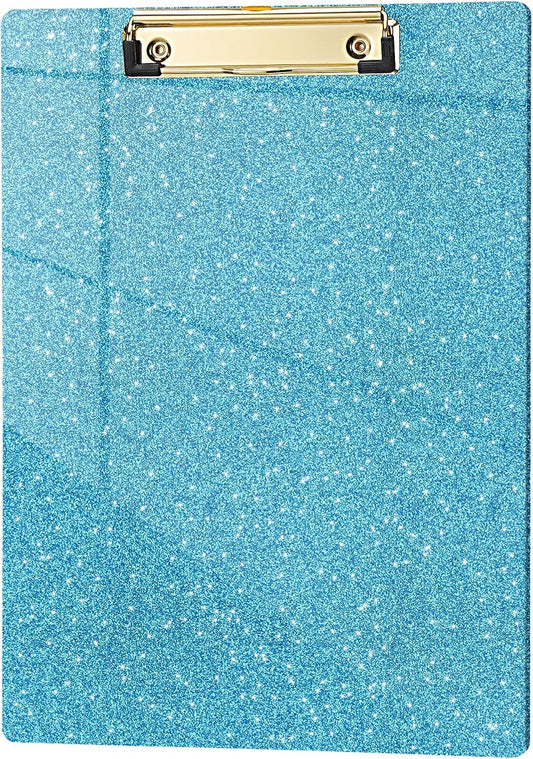 Hongri Plastic Acrylic Glitter Clipboard, 8.5x11" Stardard Letter A4 Size Clipboards for Classroom, Taecher, Women.Cute Confetti Clip Board, Office Supplies, School Supplies.