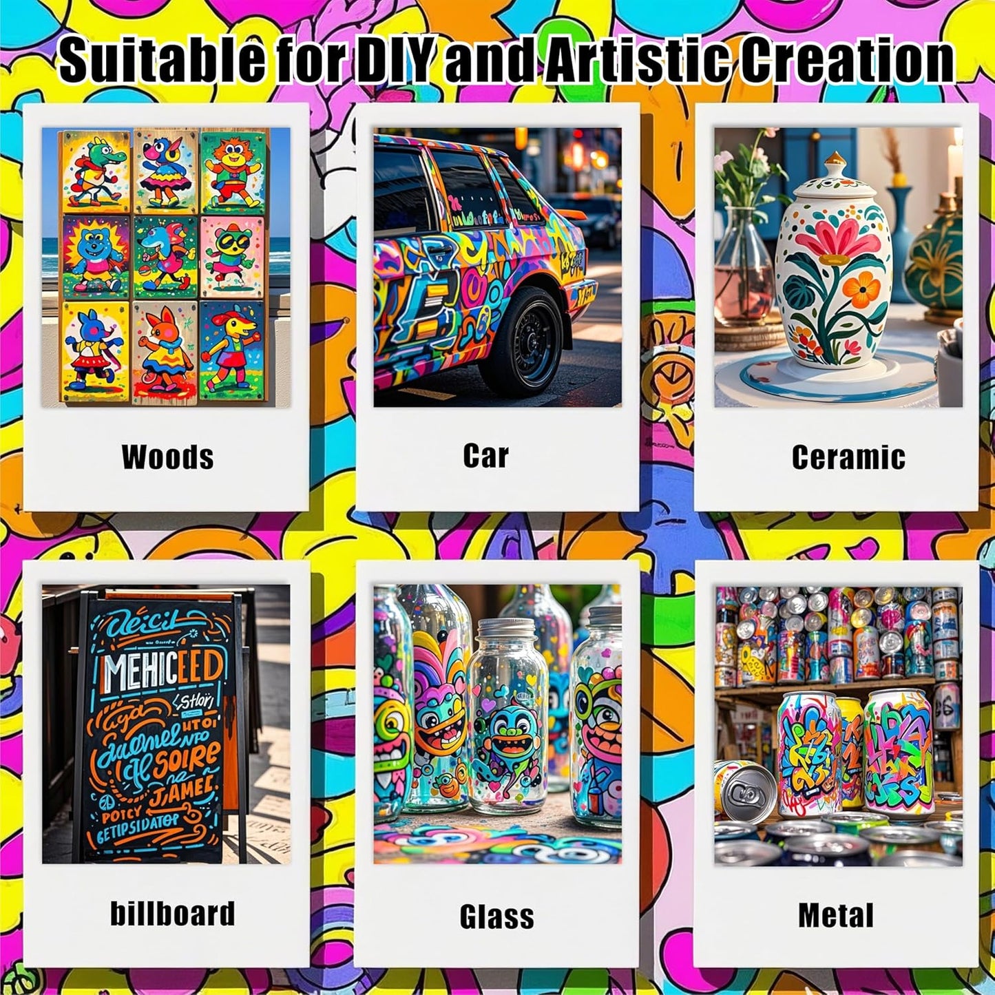 12 Colors Jumbo Markers, 10mm Jumbo Felt Tip, Acrylic Paint Pens Markers for Rock Painting, Poster, Stone, Ceramic, Glass, Wood, Canvas