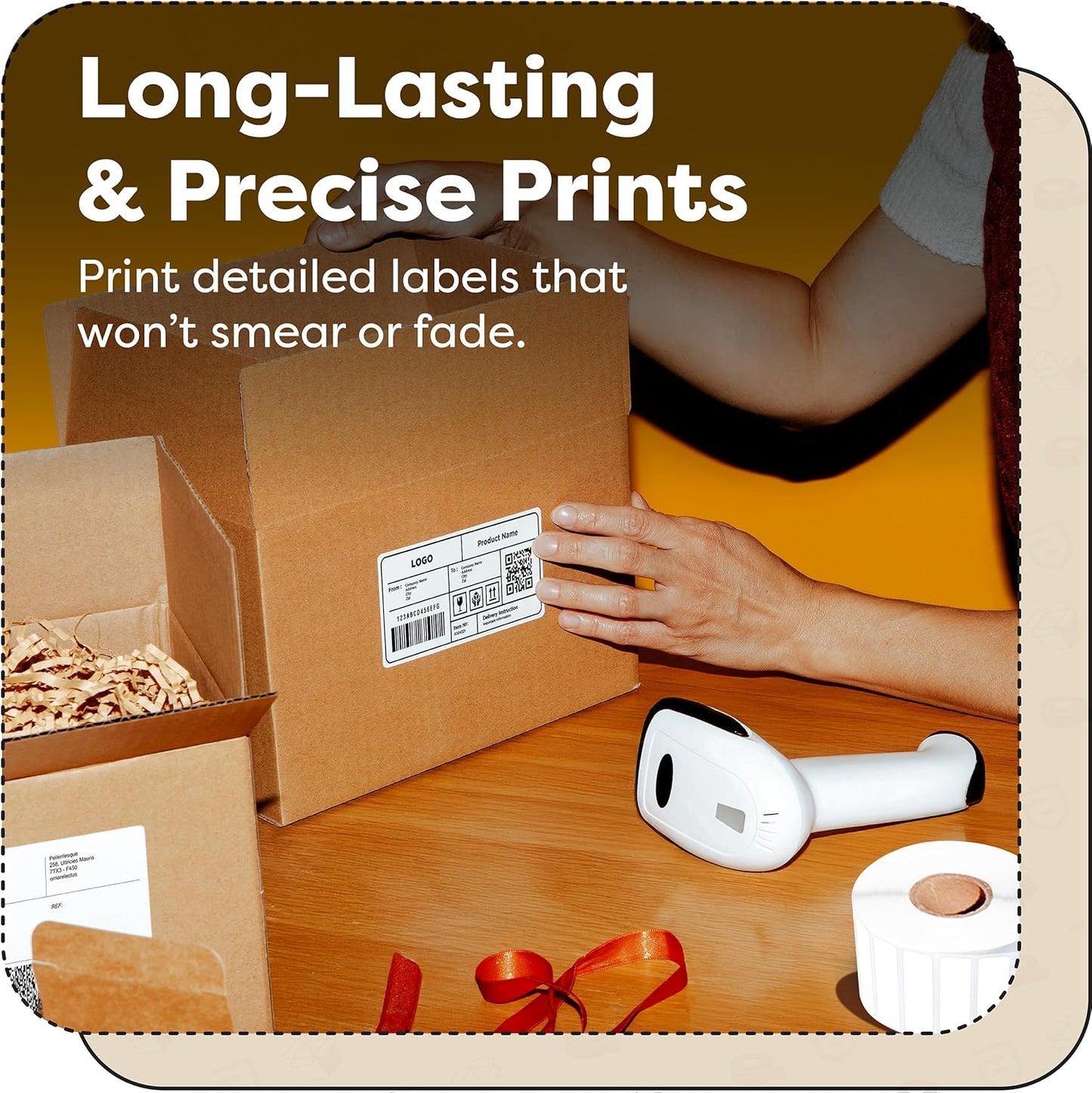 Aegis Adhesives - 3" X 3" Square Direct Thermal Labels Compatible with Rollo, Zebra, and Other Desktop Label Printers (10 Rolls, 500/Roll)