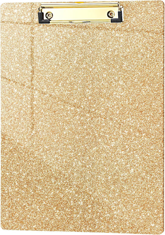 Hongri Plastic Acrylic Glitter Clipboard, 8.5x11" Stardard Letter A4 Size Clipboards for Classroom, Taecher, Women.Cute Confetti Clip Board, Office Supplies, School Supplies.
