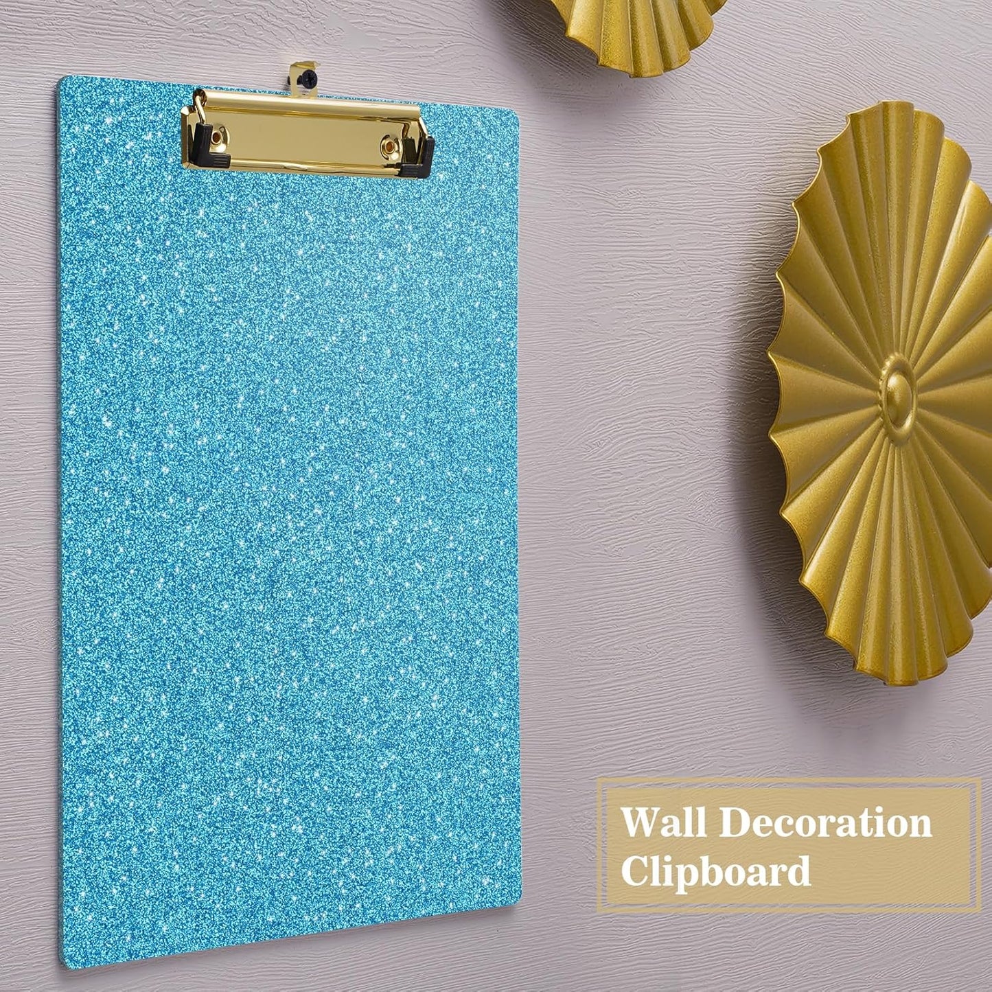 Hongri Plastic Acrylic Glitter Clipboard, 8.5x11" Stardard Letter A4 Size Clipboards for Classroom, Taecher, Women.Cute Confetti Clip Board, Office Supplies, School Supplies.