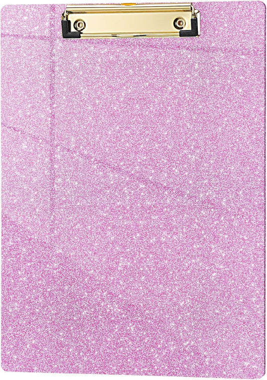 Hongri Plastic Acrylic Glitter Clipboard, 8.5x11" Stardard Letter A4 Size Clipboards for Classroom, Taecher, Women.Cute Confetti Clip Board, Office Supplies, School Supplies.